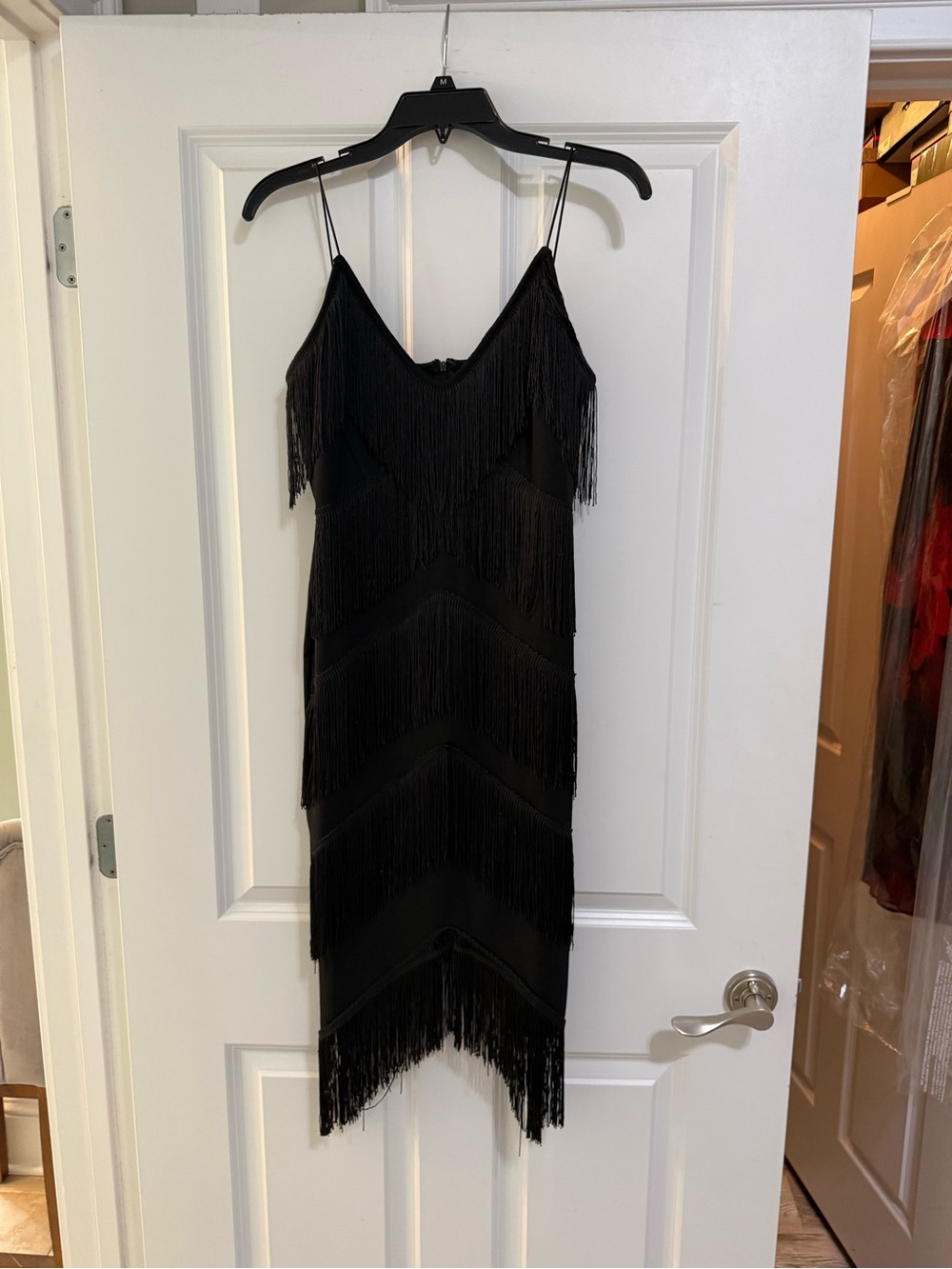 Lascana fringe midi dress black large